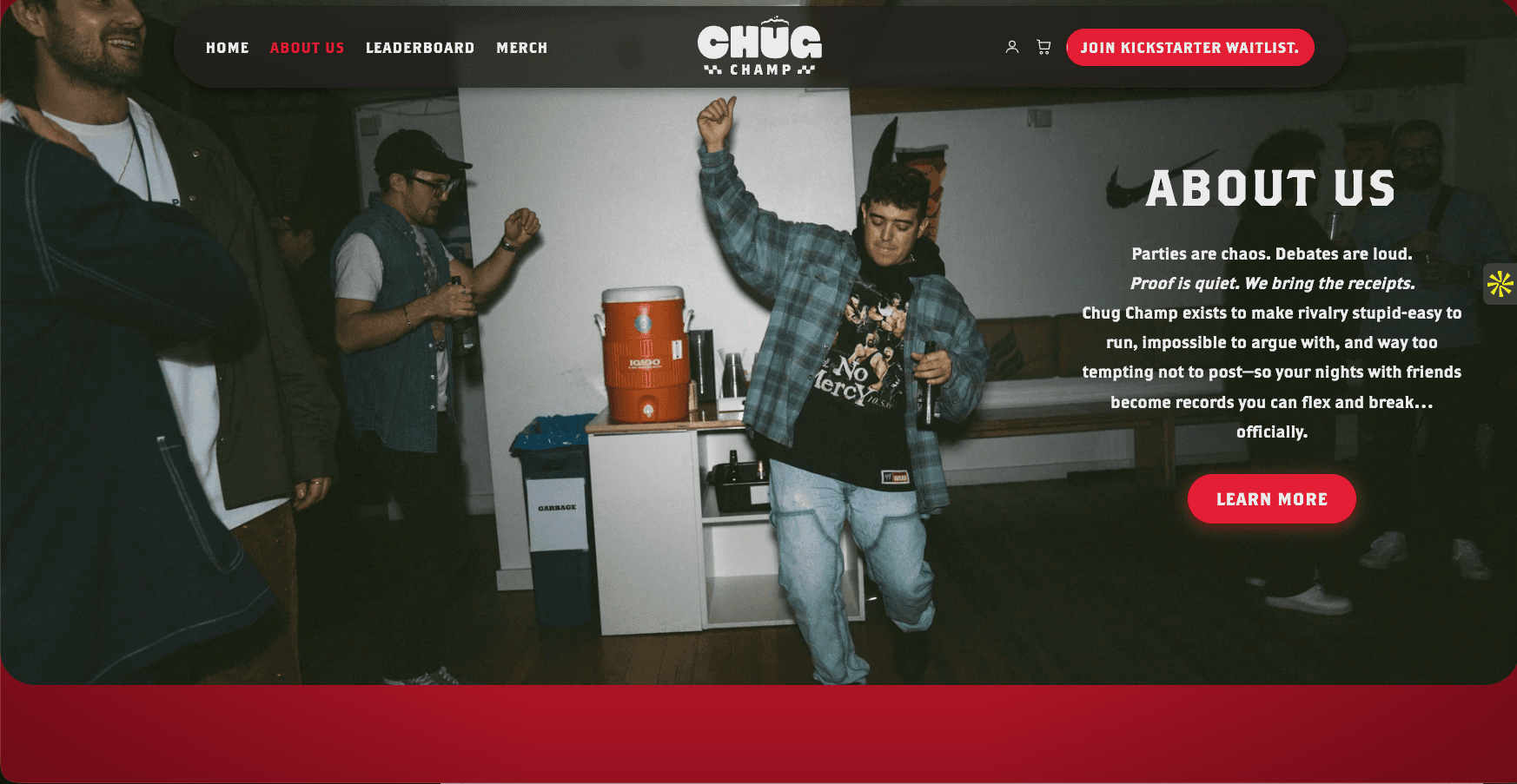 Chug Champ homepage