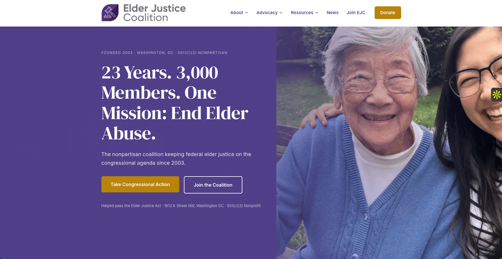 Elder Justice Coalition homepage