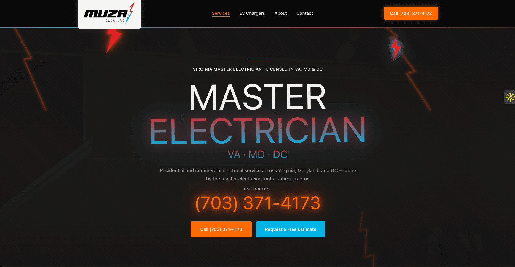 Muza Electric homepage